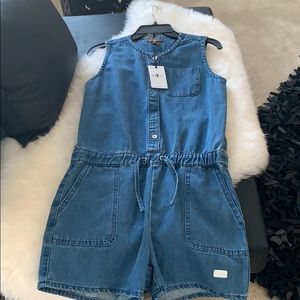 NWT 7 For All  Mankind Little Girl Romper - Size L